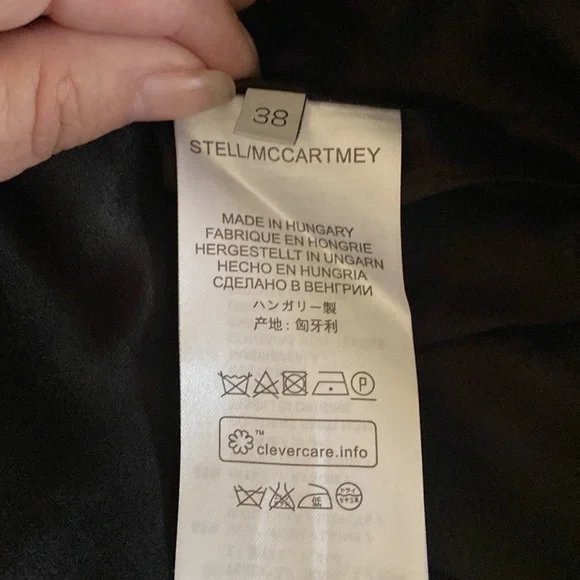 Stella McCartney beautiful black wool silk blend classic dress from Saks NY - Picture 11 of 12